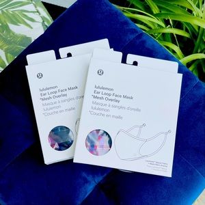 NWT Lululemon Ear Loop Face Masks with Mesh Overlay ✨2 PACK✨